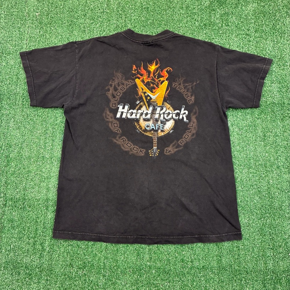 Y2K 2000's Hard Rock Flame Graphic T-shirt‎